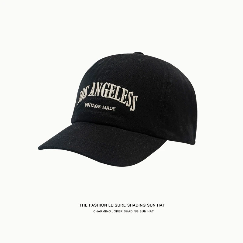 1, Unisex, die ganze Saison über eine modische Baseballkappe aus reiner Baumwolle mit gewaschenen Buchstaben tragen – Detail 2