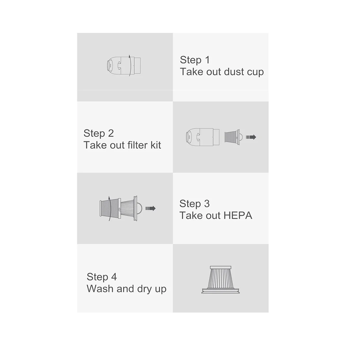 Filtre Hepa pour aspirateur pratique, pièces de rechange pour mini aspirateur sans fil, accessoires de remplacement pour la maison, SSXCQ01XY, B