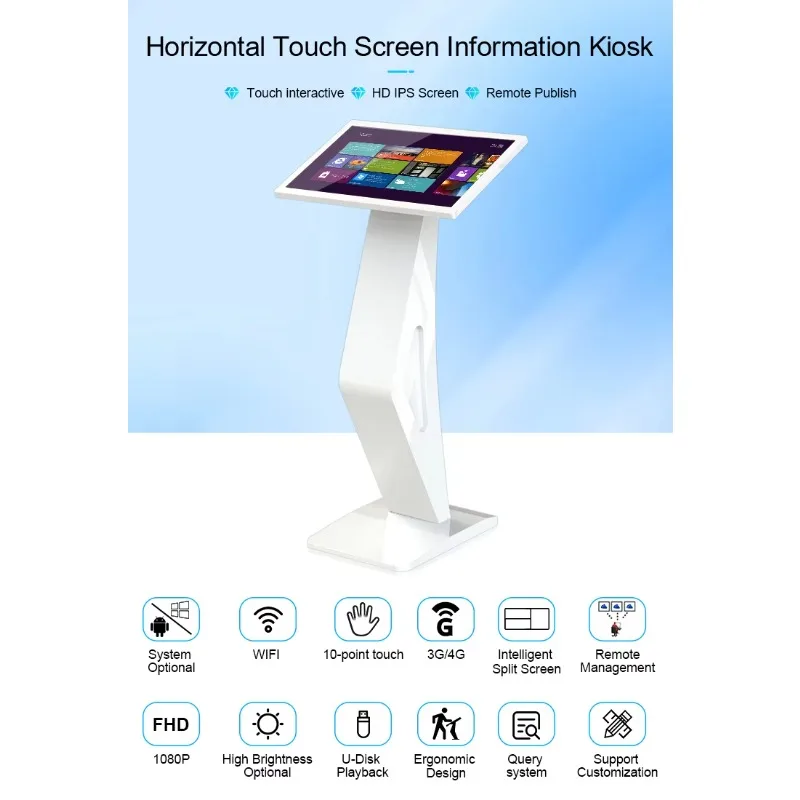 Factory Good Price 23 24 Inch Floor Stand Touchscreen Information Interactive Android Digital Display Kiosk Touch Screen