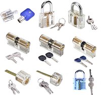 Transparent Lock Tool Visible Cutaway Mini Practice View Padlock Hasps Training Skill For Furniture Hardware Locksmith