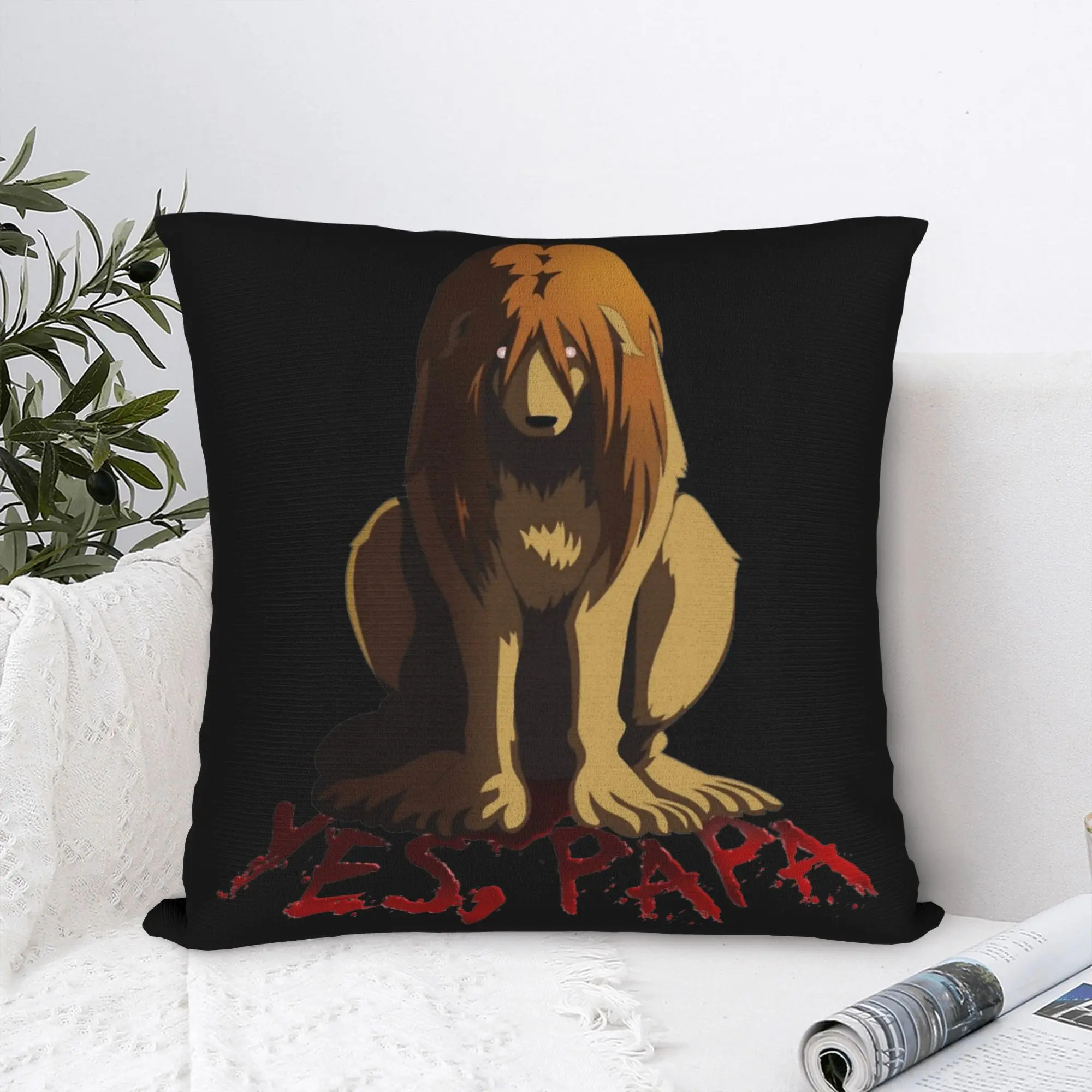 Fullmetal Alchemist Anime Pillowcase Printed Polyester Cushion Cover Gift Nina Yes Papa Throw Pillow Case Cover Car Square 45X45