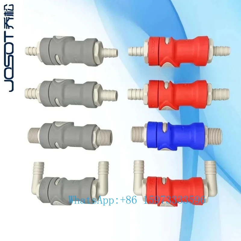 1pc JOSOT Water-Cooled Dual Leak-Free Quick Connect CPC Interchangeable Dual Self-Locking Water Stop Connector