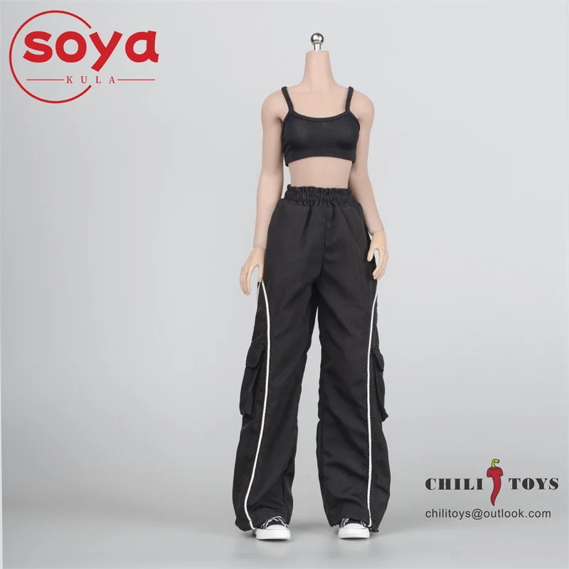 ألعاب الفلفل الحار 1/6 سترة نسائية بنمط وظيفي واسعة الساق برباط ملابس نموذج مناسب 12 بوصة دمى جسم على شكل جندي #3