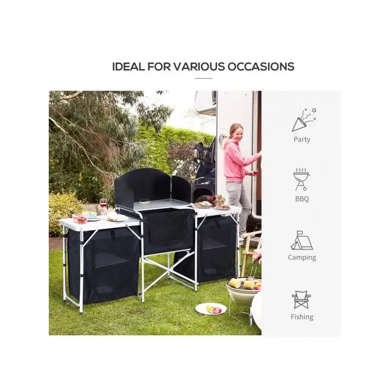 Mesa de comedor portátil para acampar