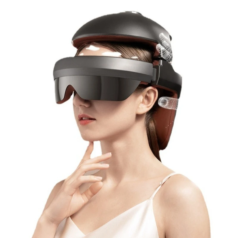 Intelligent head massager, air pressure massage, vibration, hot compress, voice broadcast, automatic timing