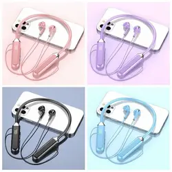 Magnetic Earphone D18 Wireless Neckband Headphones Sports Waterproof Bluetooth 5.3 Headset With Microphone Sd Card For Xiaomi