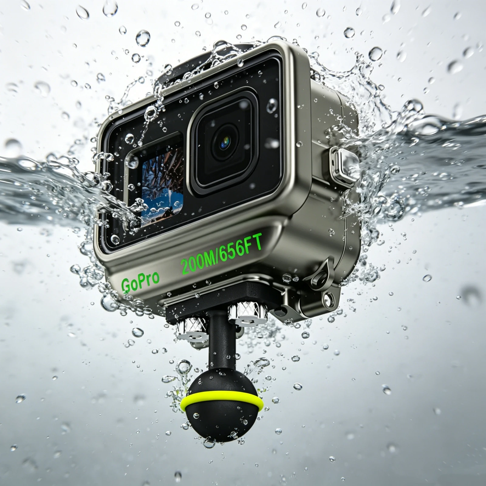 200M Aluminum Alloy Housing Diving Case Waterproof Housing Surfing Shell for Gopro 13/12/11/10/9 Metal Case for Vlog