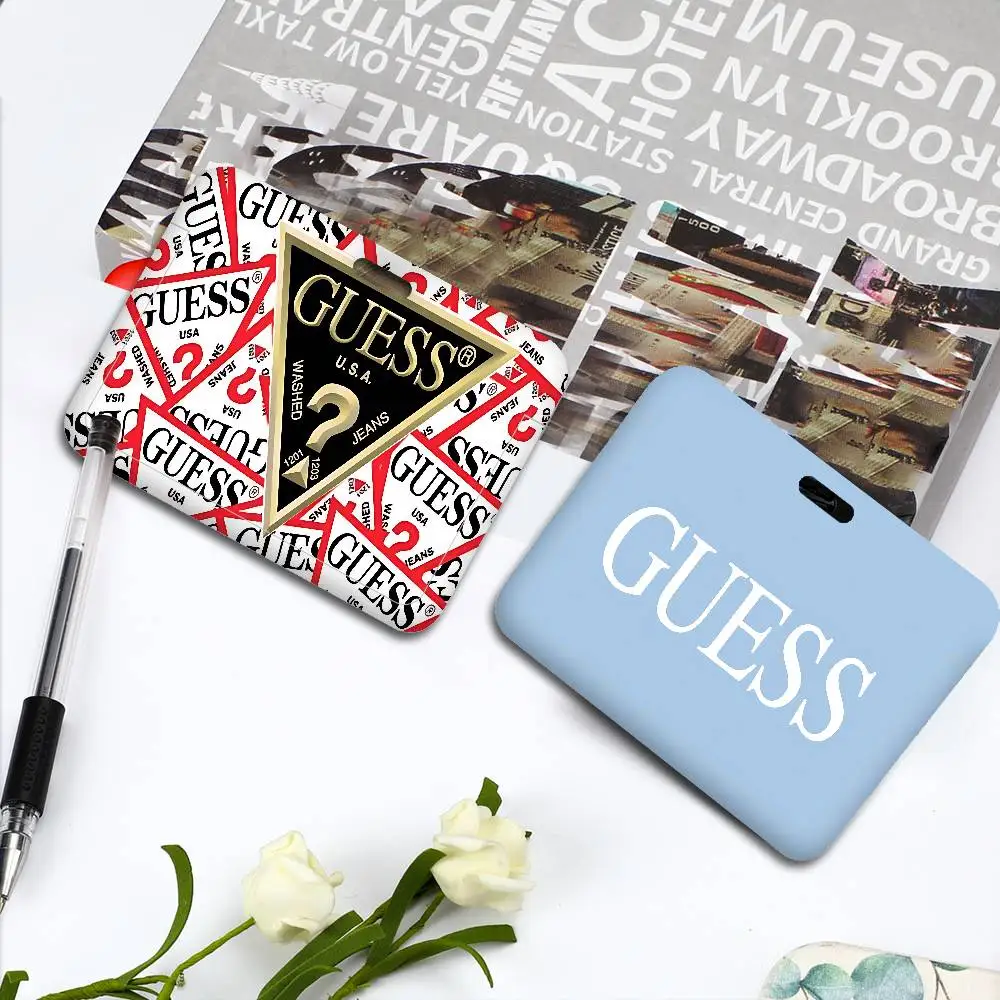 Porta Tarjetas de Identificación con Cordón, Marca G-Guess-s, para Empleados, Porta Tarjetas de Trabajo, Porta Tarjetas de Autobús