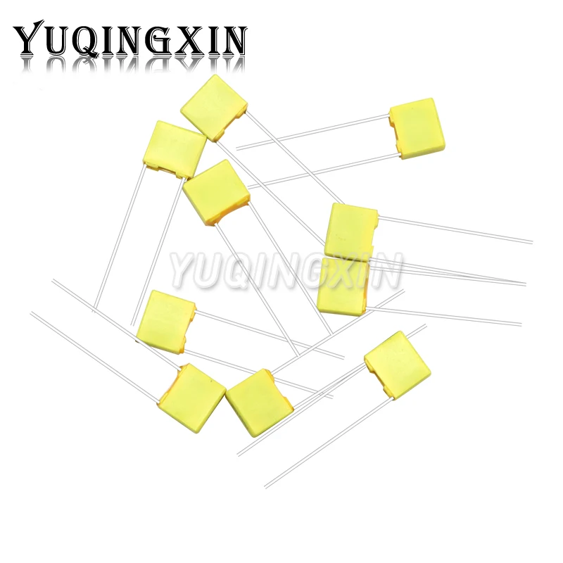 20pcs Polypropylene Safety Plastic Film 100V 1nF ~ 1uF 100nF 220nF 470nF 10nF 47nF 22nF 1nF 0.47uF 0.1uF Correction capacitor