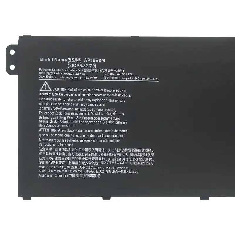 11.61V 55.97WH New Original AP19B8M Laptop Battery Notebook For P4 TMP414-51 TMP414-51-58VH 3 SF314-59