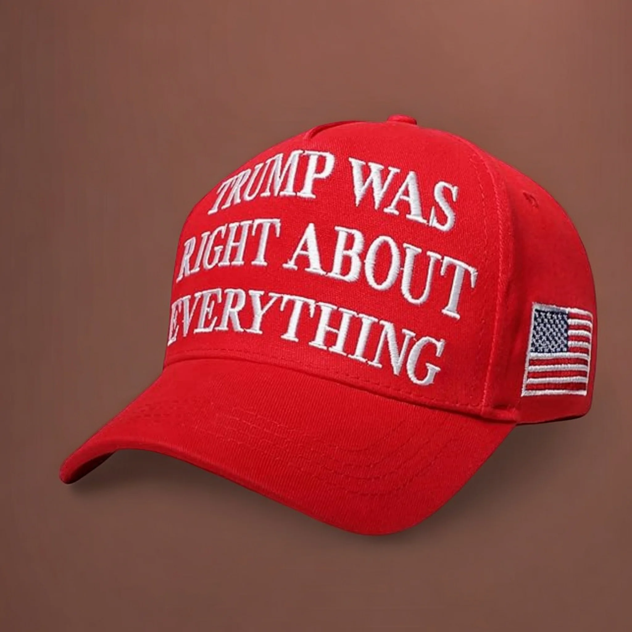 1pc Trump was Right About Everything Trucker Hats, Make America Great Again Outdoor Peaked Cap, Unisex Adjustable SizeSimple Emb