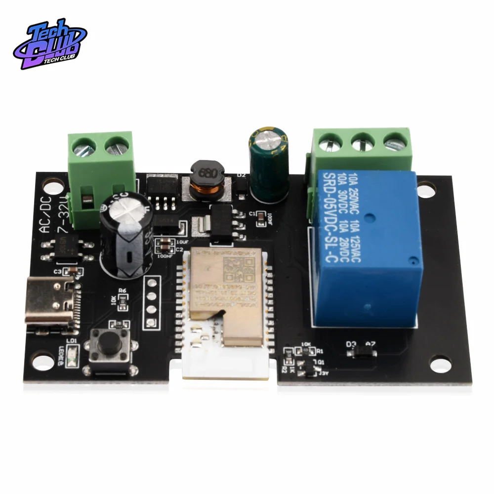 AC/DC 7V~32V/USB 5V Smart WiFi Switch Mesh Ethernet Relay Board RS485 Relay Module Power Supply