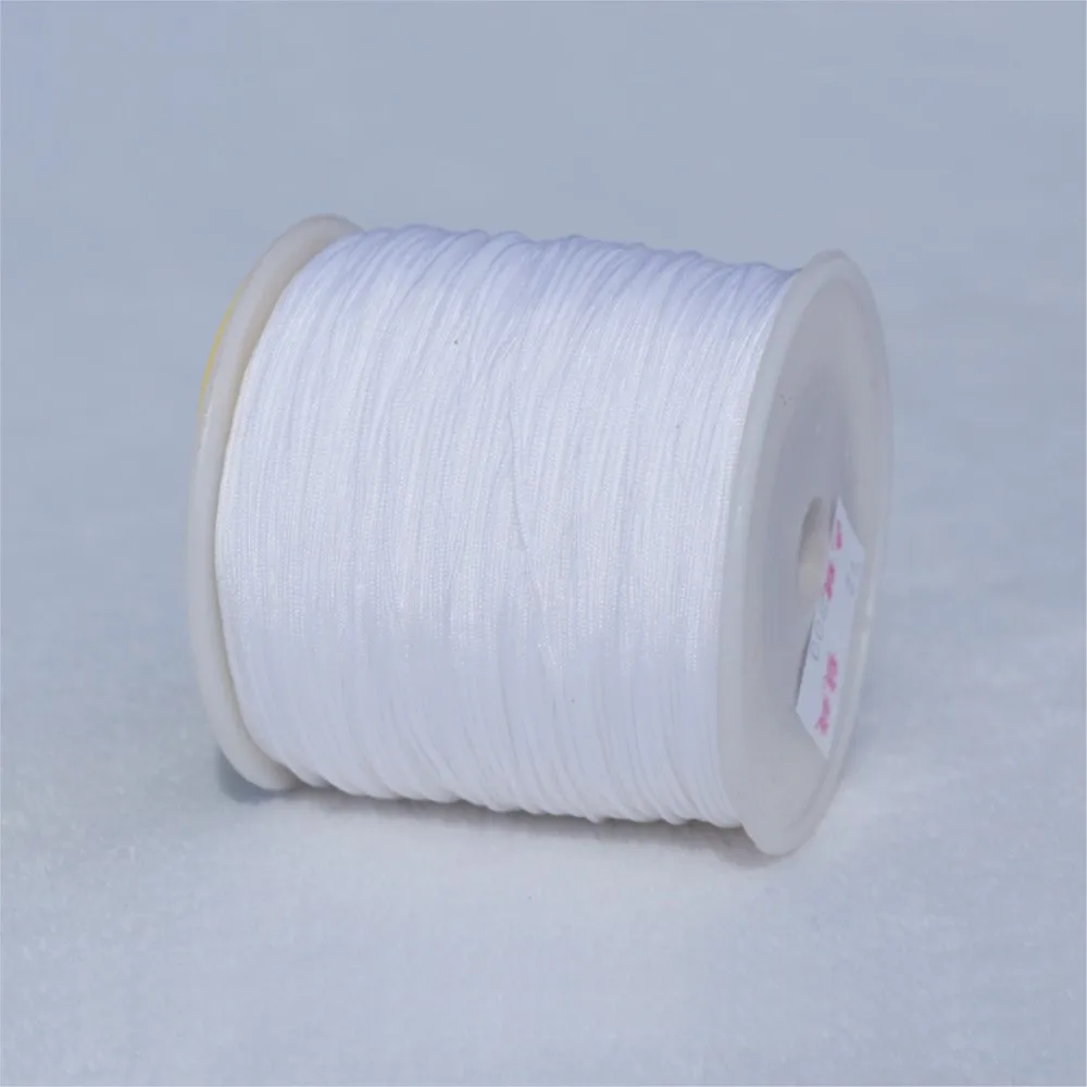 0.8/1.5mm Nylon Satin Cord Chinese Knotting Rat Tail Silk String Thread for DIY Bracelet Necklace Jewelry Kumihimo Craft Making view 4