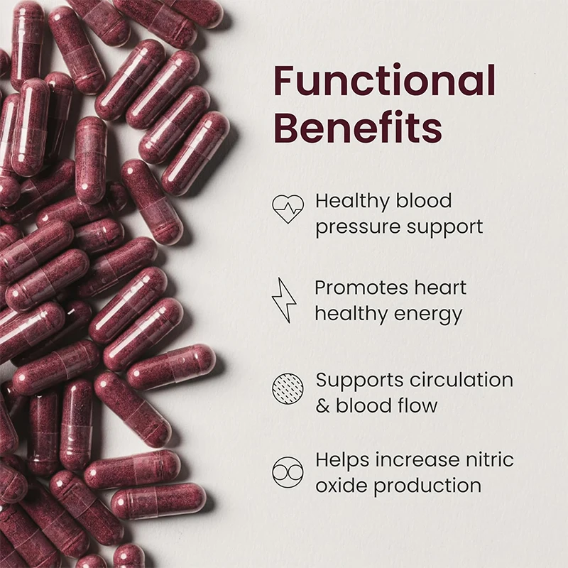 Beetroot capsules quickly release 1000 milligrams, which helps with blood pressure and heart health