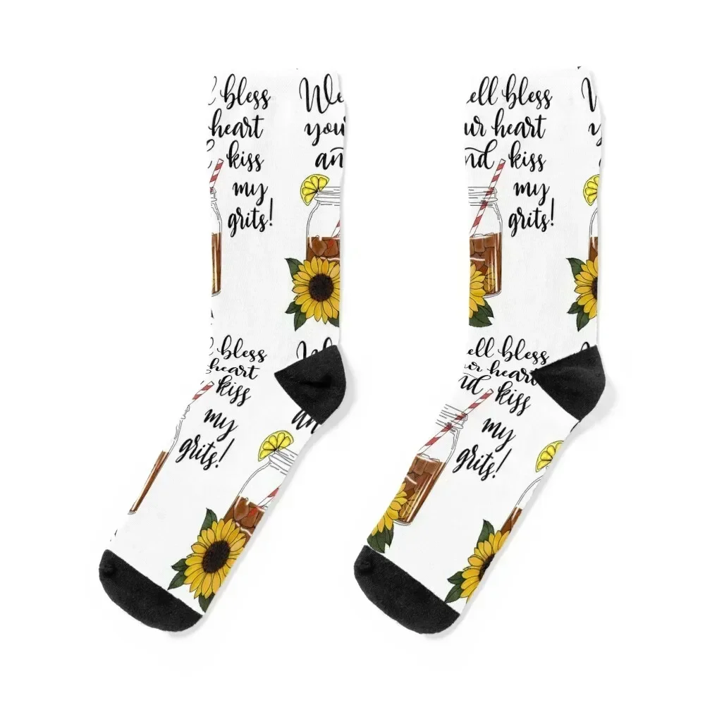 Well Bless Your Heart Socks floral Sports hip hop retro Designer Man Socks Women's
