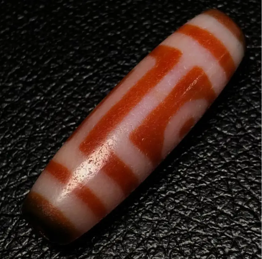 Himalayan Ancient Tibetan DZI Beads Old Agate Red 2 Eye Totem Amulet Pendant