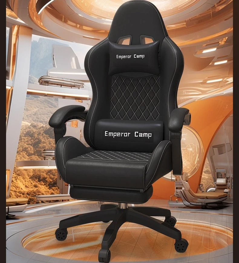 เก้าอี้อีสปอร์ต, เก้าอี้คอมพิวเตอร์, เก้าอี้สำนักงานปรับเอนได้ทันสมัย, ยกได้, หมุนได้, นั่งสบาย, เก้าอี้เล่นเกมสำหรับผู้เล่นคนเดียว