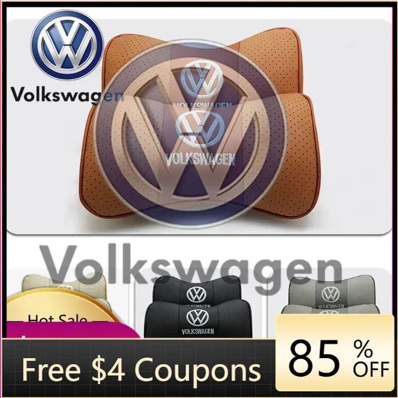 

Car Sticker 2026 Hot Styling Mouldings For VOLKSWAGEN VW Car Interior Headrest Leather Neck Pillows For Volkswagen Passat Santan