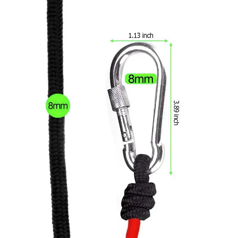 Emergência Nylon Escape Rope, Escalada Buckle, ímã, resgate, segurança, corda de pesca, acampamento ao ar livre, 8mm Comprimento, 20m Comprimento