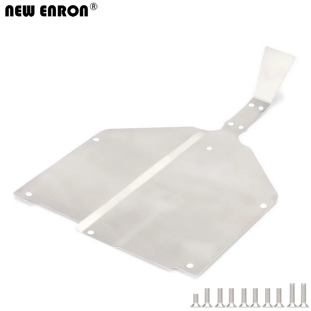 สแตนเลสแชสซี Protector Guard เกราะแผ่นลื่นไถลสําหรับ RC รถ 1/10 ทีม Losi Baja Rock Rey