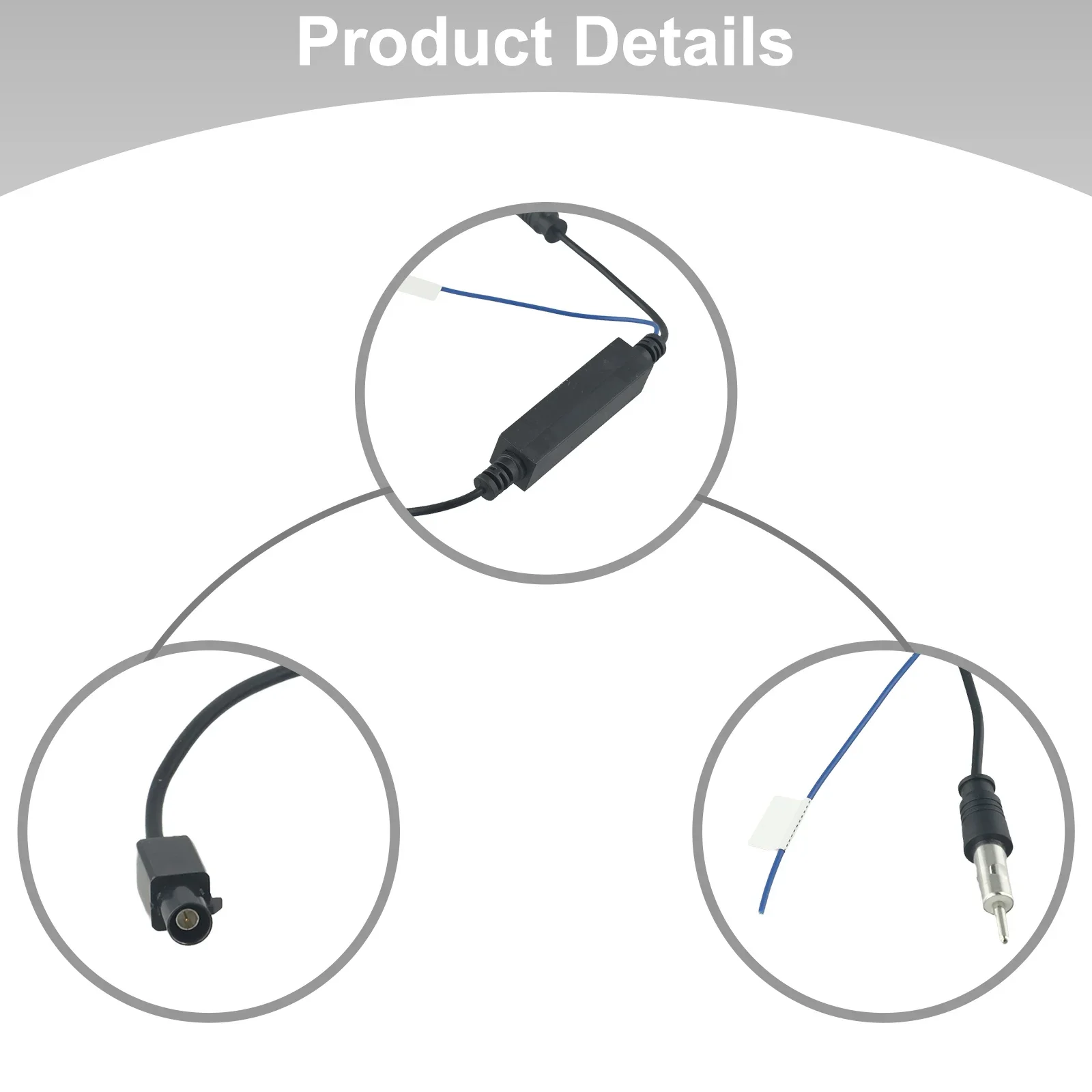 

Signal Booster Antenna Connector Radio Antenna Adapter For Car Radio ABS Adapter Antenna Connector High Quality