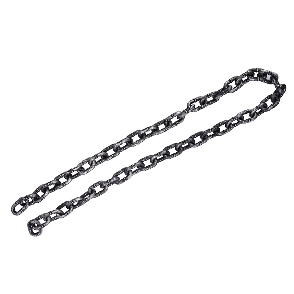 Simulation Big Iron Chain Spooky Decoration Fake Links Pillar Halloween Prop Props Pp Costume Plastic Cosplay