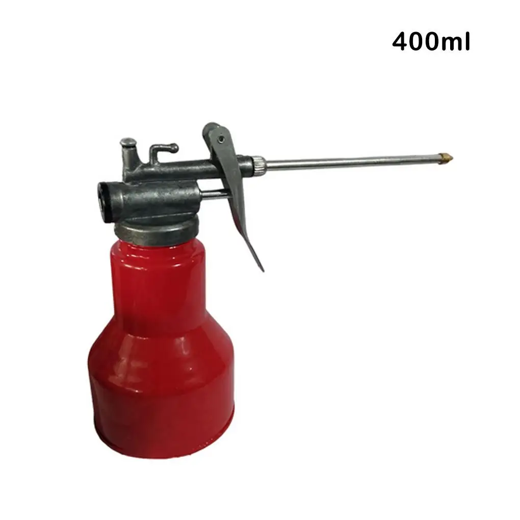 250/400ml High Pressure Pump Oiler Can Pot Lubrication Motorcycle Repairing Metal Oiler Oil Can Bottle for Application Home Auto