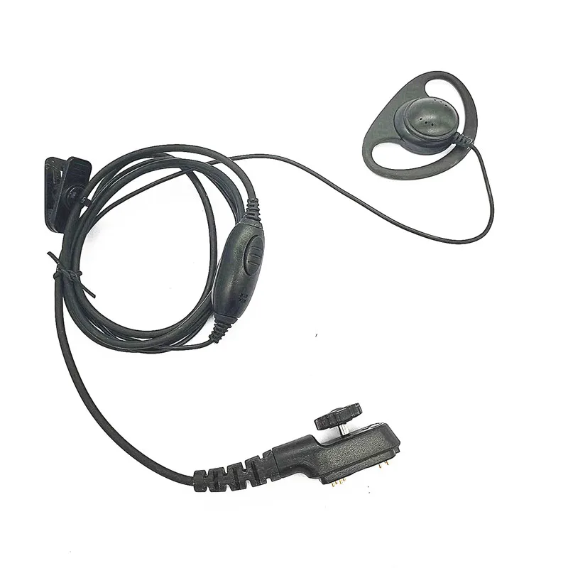 Risenke-D/G Shape Two Way Radio Headset, Walkie Talkie Earpiece for Hytera PD580, PD785, PD780G, PT581H, PD790EX, PD700