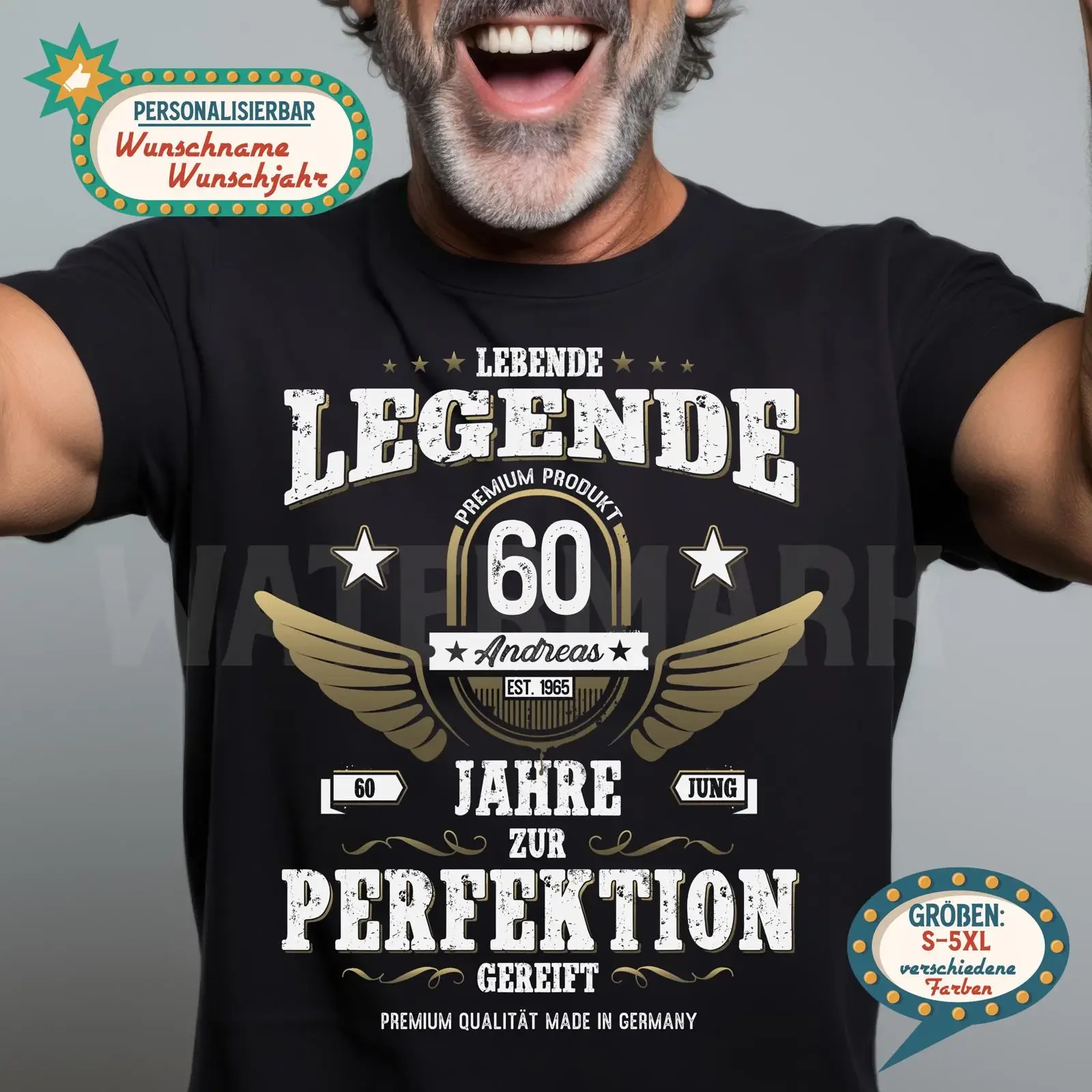 Personalized 60th Birthday T Shirt for Men Custom Name Vintage Living Legend Born 1964 Funny 60 Years Old Party GifT vintage
