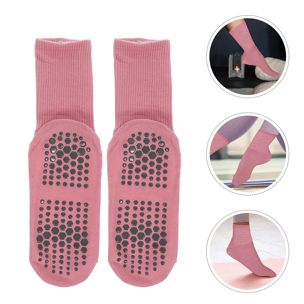 2 Pairs Non Slip Socks for Women Yoga Skid Proof Nonslip Womens Aerobics Pilates Women's