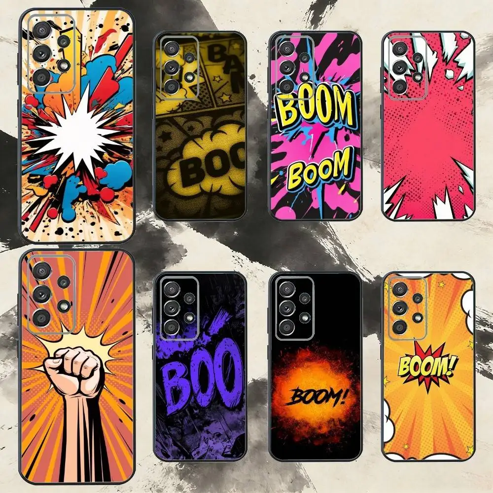 

Boom Phone Case For Samsung S25,S24,S21,S22,S23,S30,Ultra,S20,Plus,Fe,Note,10,9,5G Black Cover