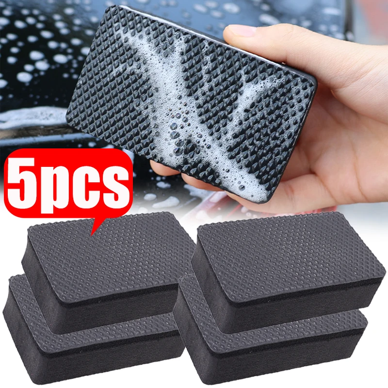 Car Wash Magic Clay Sponge Wipe Waxing Polishing Black Sponge Block Car Glass Cleaning Stain Removal Tool Magic Clay Bar Pad