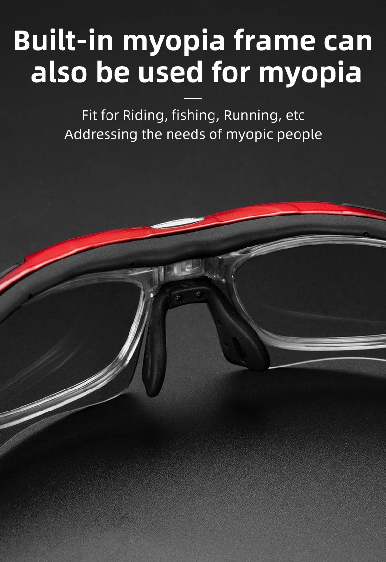 ROCKBROS Fahrrad Brille Photochrome Radfahren Sport Sonnenbrille Brillen Männer Frauen UV400 Outdoor MTB Rennrad Brille Gläser – Detail 6