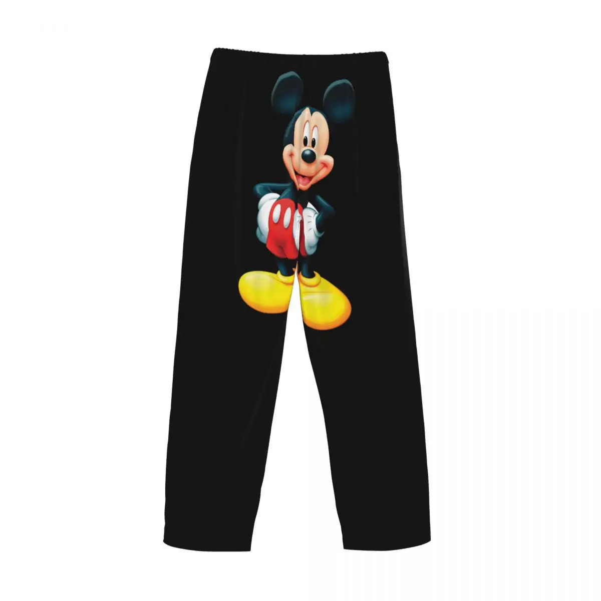 Pantalones de pijama con estampado personalizado de Mickey Mouse y Minnie de Disney para hombre, ropa de dormir con bolsillos