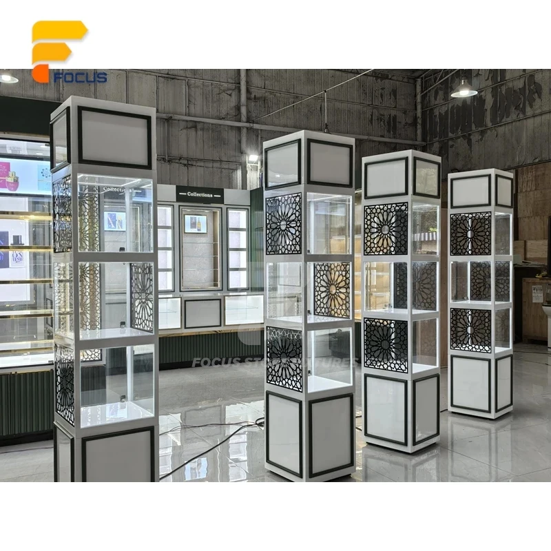 custom.Bespoke Project Glass Retail Fixture Supplier Cosmetic Display Cabinet