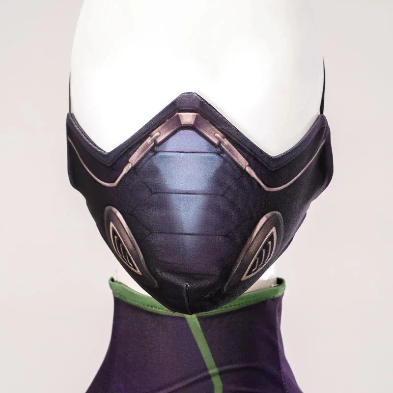 ゲーム VALORANT バイパーコスプレ衣装マスクウィッグ 3D ジャンプスーツ女性ハロウィンパーティーカーニバルロールプレイ衣装黒髪靴ブーツ