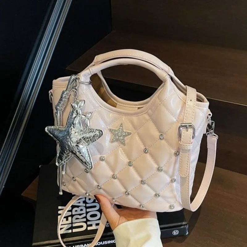 

Стильная роскошная классическая сумка для подгузников, женская вместительная дизайнерская сумка-тоут, элегантная минималистичная винтажная модная сумка через плечо для поездок на работу