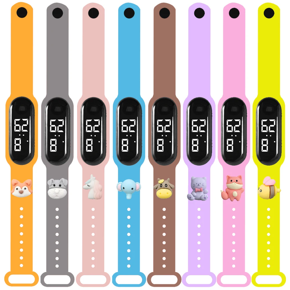 Fashion Sports Watch for Kids Children Waterproof Led Digital Watch Silicone Teen Boys Girls Cartoon Smart Touch Watch Toy