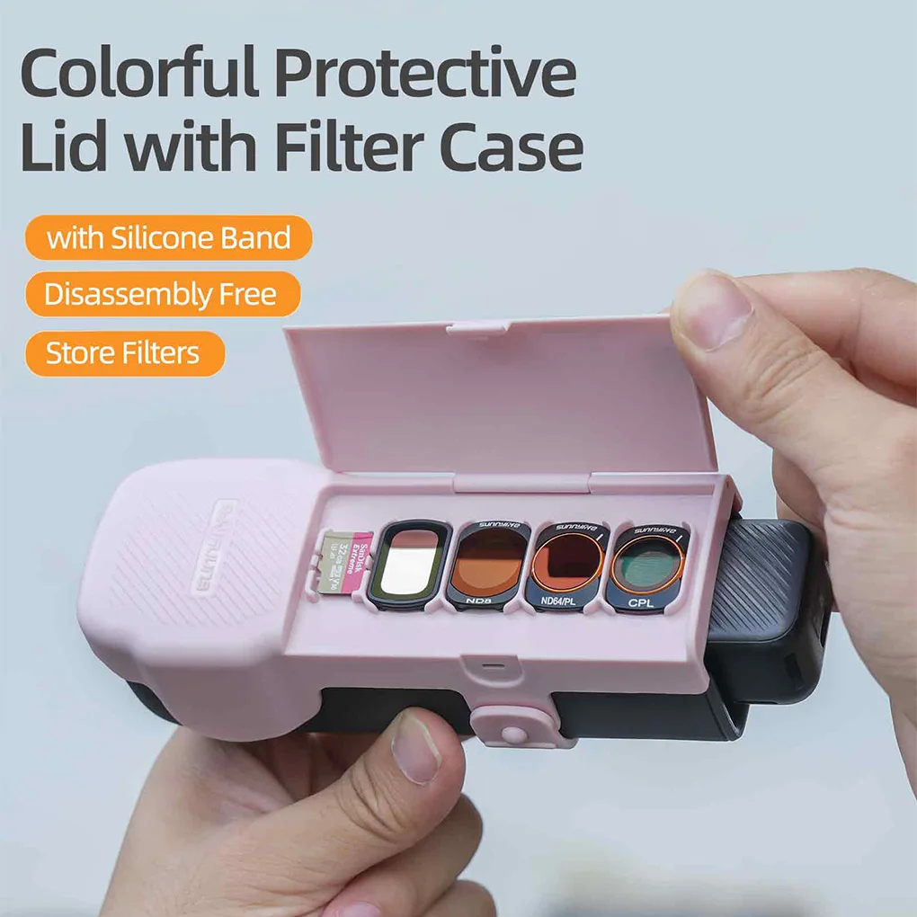 ل DJI Osmo Pocket 3 عدسة واقي للشاشة حافظة واقية ملونة مع صندوق تخزين مرشح لملحقات DJI Osmo Pocket 3