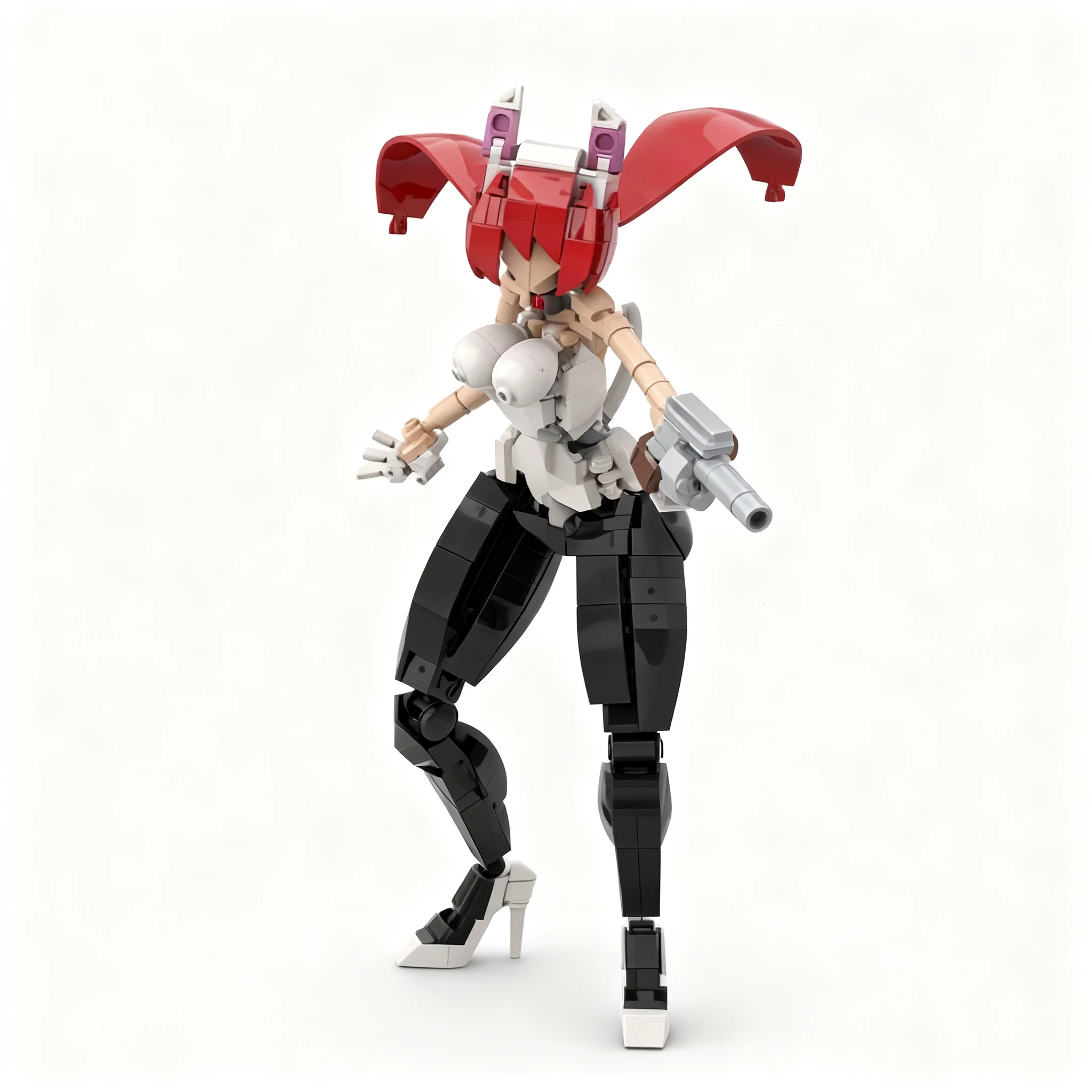 377pcs MOC Creator Gundofu's Anime CAT Girl Model Building Blocks Christmas Gift Creative Decorative Collection For Enthusiasts
