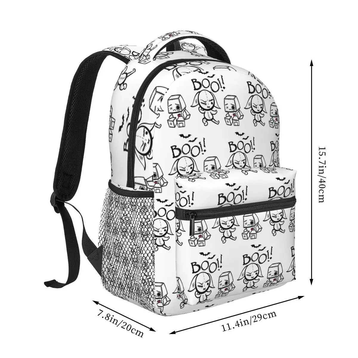 Rapper Bad Bunny Angry Halloween Backpack Hot Sale Daypack Large Capacity BookBag School Bag Shoulder Bags for Men Women