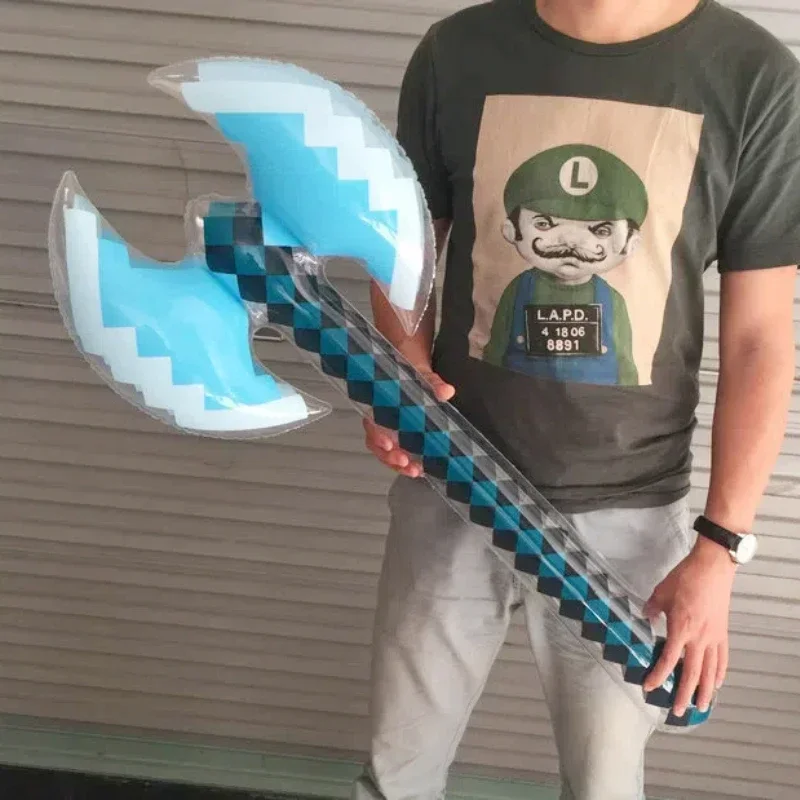Pixel Style Toys Gemstone Sword Gold Sword Children's Toys Fantasy Figurines Games Inflatable Supplies Swords Christmas Gifts view 6