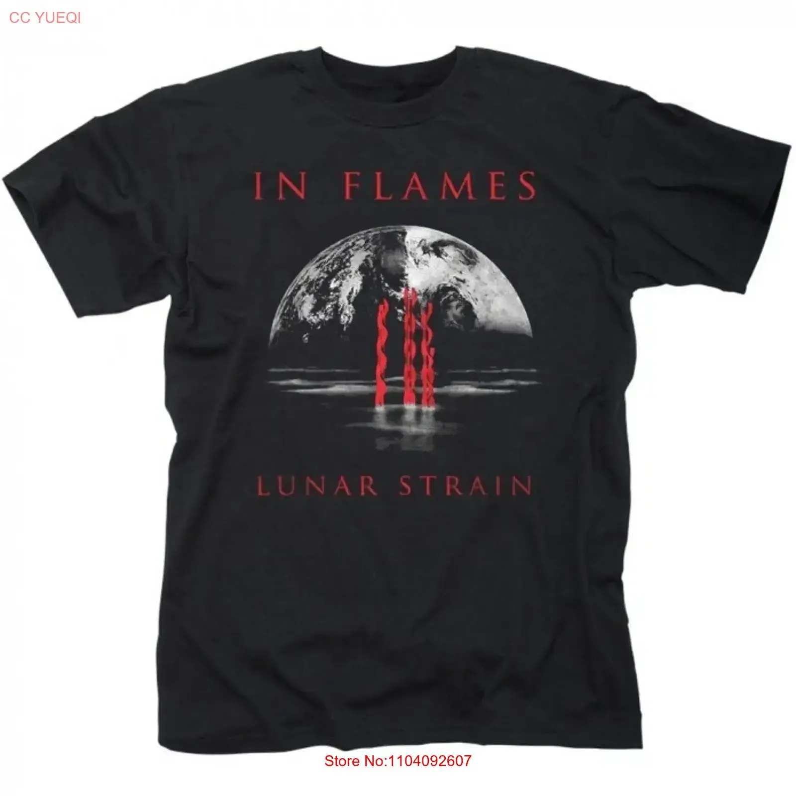 In Flames Band Vtg Lunar Strain Heavy Cotton Black T Shirt vintage Washed streetwear Comfortable Soft Breathable Stretched