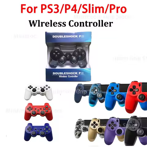 Wireless Game Controller For PlayStation 4/Slim/Pro/PS3 Console Computer PC Bluetooth Gamepad 6-axis Gyroscope Dual Vibration
