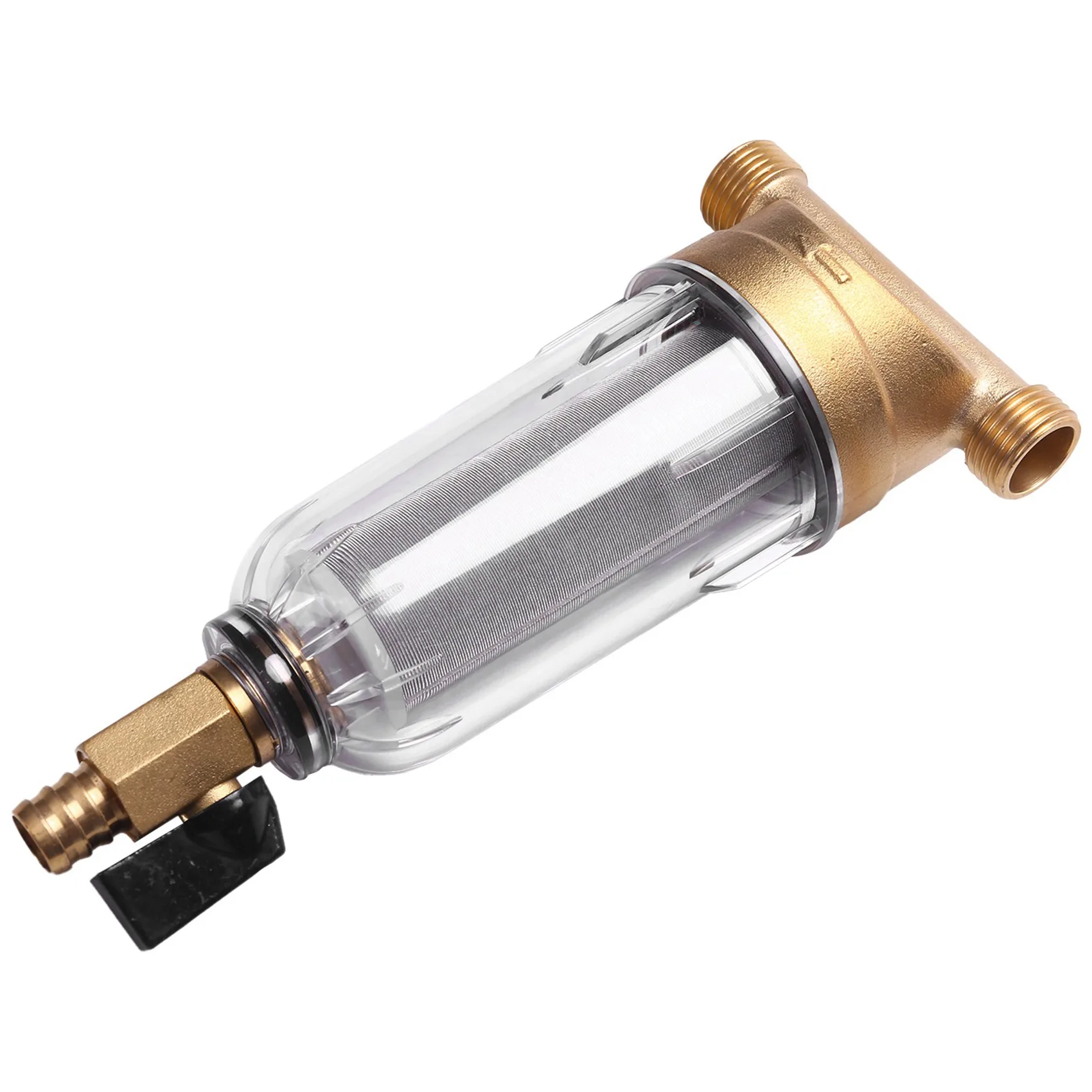 2X 4 Split-Mouth Water Filters Front Purifier Copper Lead Pre-Filter Backwash Remove Rust Contaminant Sediment Pipe-Y48A