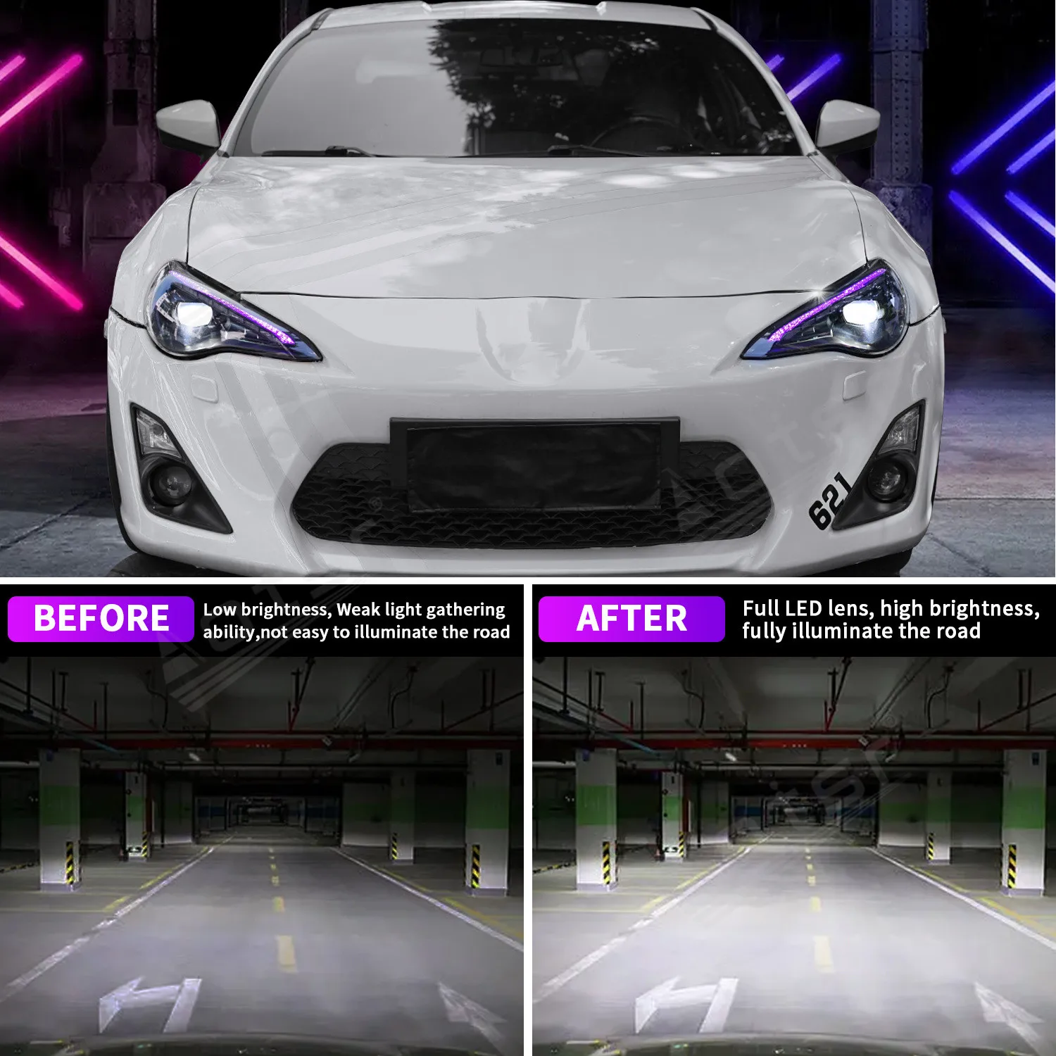 Car Styling For SUBARU Impreza WRX Headlights LED Sreeing Headlights DRL Turn Signal Lamp HID LENS Assembly