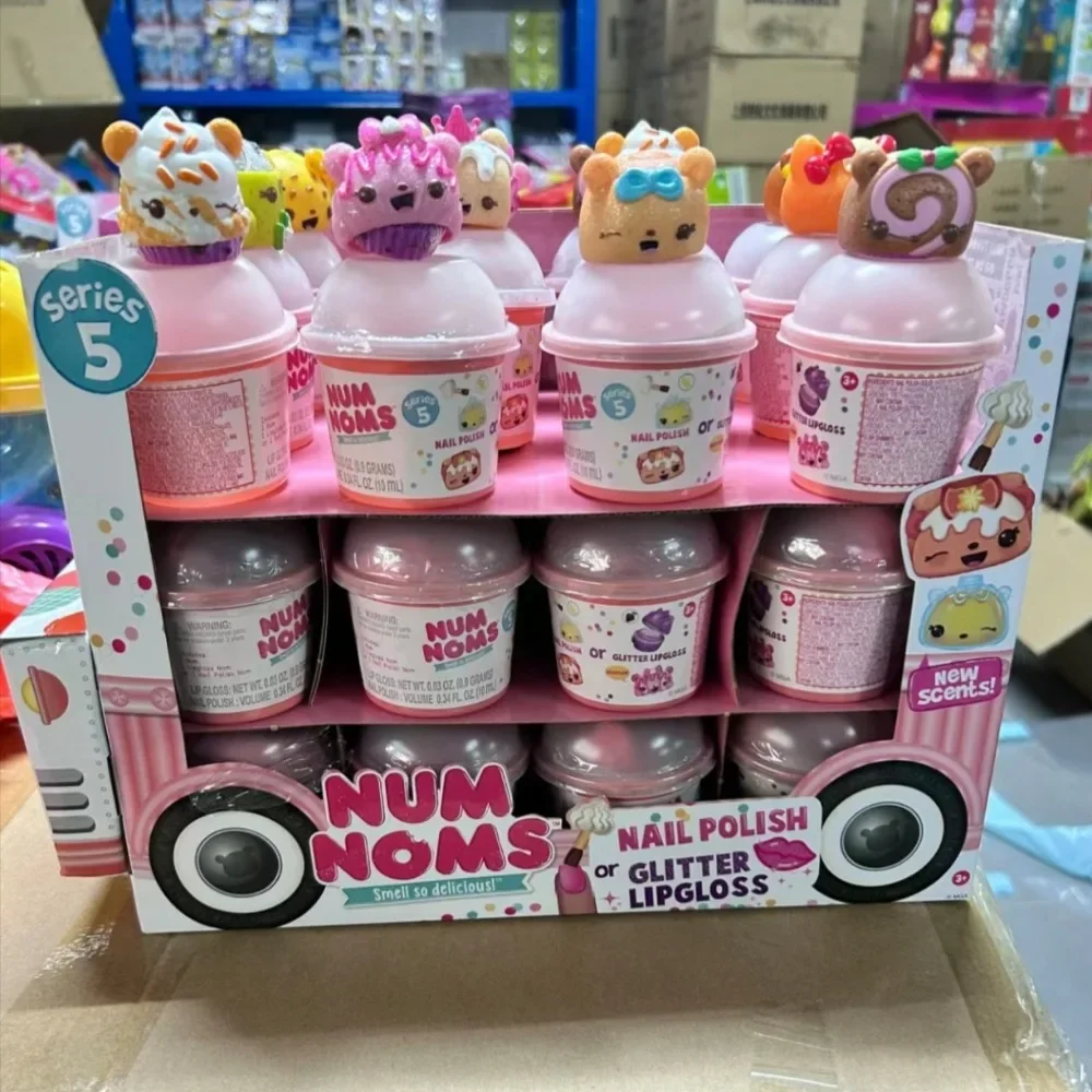 NumNoms Smalto per unghie Glitter Lucidalabbra Profumato Num Nom Collezione di giocattoli Bambole carine Casa da gioco divertente Regali di compleanno per bambini