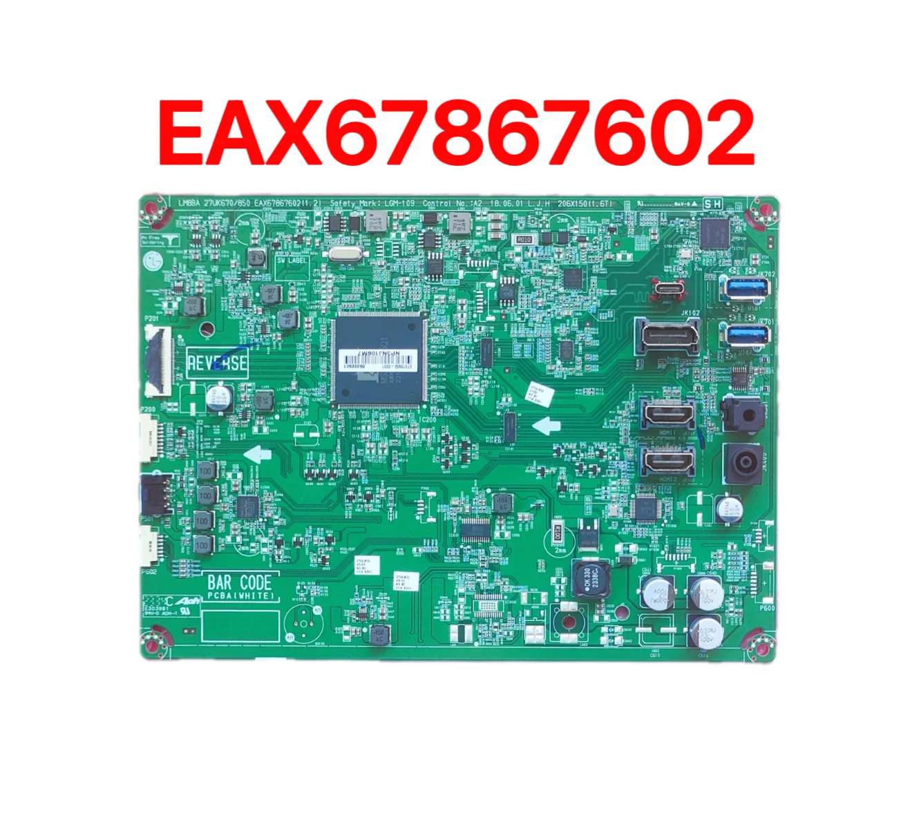 

Совершенно новый оригинальный подходит для материнской платы 27UK670 27UK850 EAX67867602 (1,2) оригинальная плата драйвера EAX67867602