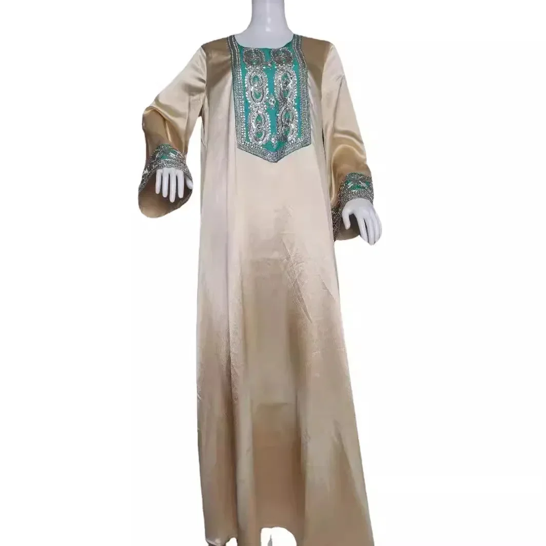 Eid Muslim Women Abayas Party Maxi Dress Sequins Vestidos Ramadan Morocco Dresses Jalabiya Dubai Kaftan Islam Arab Long Robe