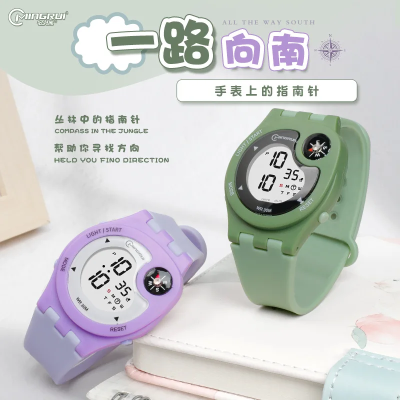 Children's New Multi-Functional Electronic Watch Timing Alarm Waterproof Watch Luminous Female Student with Trend